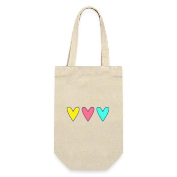 MOTHER's DAY. HAPPY MOTHER'S DAY. MOM. HEART - Gift Bag for Bottles - nature - Front