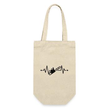 Tronçonneuse Heartbeat Lumberjack Bûcheron - Sac à bouteille - nature - Devant
