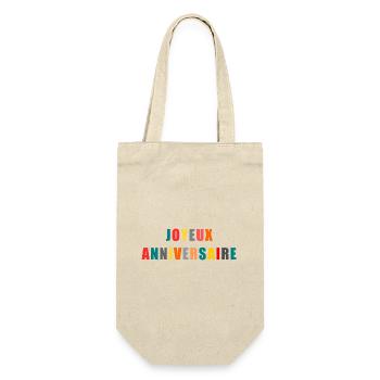 HAPPY BIRTHDAY. JOYEUX ANNIVERSAIRE. ANNIVERSAIRE. - Sac à bouteille - nature - Devant