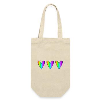 HEART. HEARTS. SAINT VALENTINE. LOVE. LOVE. COUPLE - Gift Bag for Bottles - nature - Front