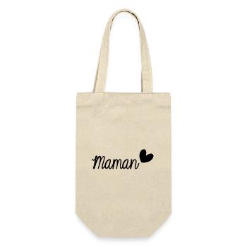 MAMAN. FÊTE DES MÈRES. BONNE FÊTE MAMAN. JE T'AIME - Sac à bouteille - nature - Devant