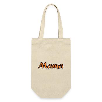 MAMMA. SCHÖNEN MUTTERTAG. MAMA. MUTTERTAG - Geschenkbeutel für Flaschen - Natur - Vorne