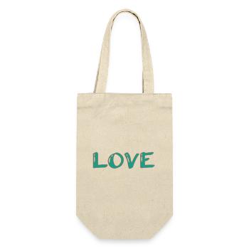 ICH HABE GERADE GEHEIRATET. Junggesellinnenabschied. HEILIGER VALENTINSTAG. PAAR. LIEBE - Geschenkbeutel für Flaschen - Natur - Vorne