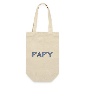 PAPY. FÊTE DES PÈRES. BONNE FÊTE PAPY. JE T'AIME. - Sac à bouteille - nature - Devant