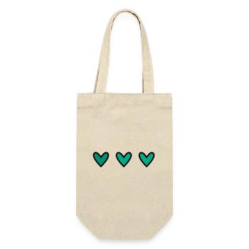 HERZ. HEILIGER VALENTINSTAG. Junggesellinnenabschied. ICH LIEBE DICH. ICH LIEBE DICH - Geschenkbeutel für Flaschen - Natur - Vorne