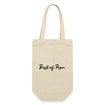 ALLES GUTE ZUM GEBURTSTAG, PAPA. PAPA. VATERTAG. VATER. FEST - Geschenkbeutel für Flaschen - Natur - Vorne