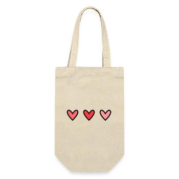 HEART. HEARTS. SAINT VALENTINE. LOVE. LOVE. COUPLE. - Gift Bag for Bottles - nature - Front