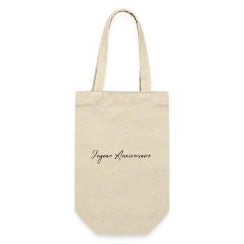 JOYEUX ANNIVERSAIRE. HAPPY BIRTHDAY. ANNIVERSAIRE. - Sac à bouteille - nature - Devant