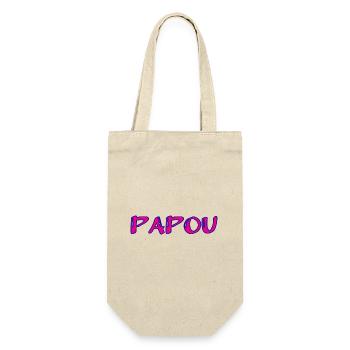 PAPOU. PAPA. FÊTE DES PÈRES. BONNE FÊTE PAPA - Sac à bouteille - nature - Devant
