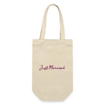 JUST MARRIED. bachelorette party. SAINT VALENTINE. COUPLE - Gift Bag for Bottles - nature - Front