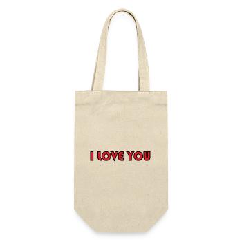 I LOVE YOU. LOVE. COUPLE. JUST MARRIED. bachelorette party. LOVE - Gift Bag for Bottles - nature - Front