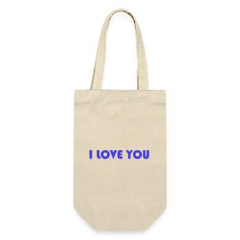 I LOVE YOU. SAINT VALENTINE. bachelorette party. I LOVE YOU. I LOVE - Gift Bag for Bottles - nature - Front
