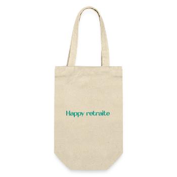 RUHESTAND. RUHESTAND. PENSIONIERT. RUHESTAND - Geschenkbeutel für Flaschen - Natur - Vorne