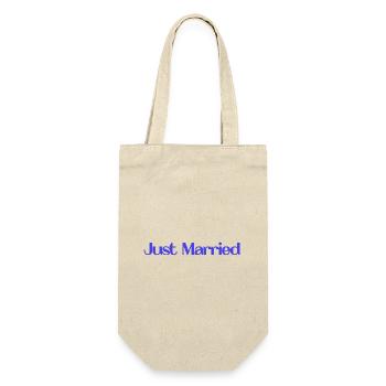 JUST MARRIED. bachelorette party. LOVE. SAINT VALENTINE. COUPLE. - Gift Bag for Bottles - nature - Front