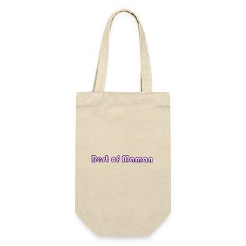 MUTTERTAG. SCHÖNEN MUTTERTAG. MAMA - Geschenkbeutel für Flaschen - Natur - Vorne