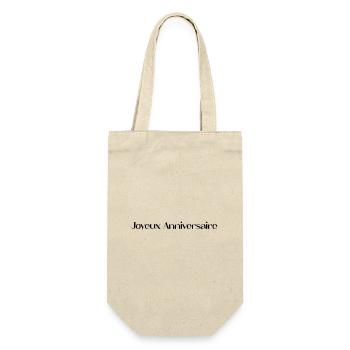 JOYEUX ANNIVERSAIRE. HAPPY BIRTHDAY. ANNIVERSAIRE. - Sac à bouteille - nature - Devant