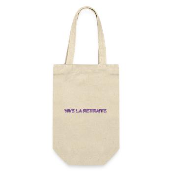 RETRAITE. RETRAITE. RETRAITEE. SENIOR. MAMIE. PAPY - Sac à bouteille - nature - Devant