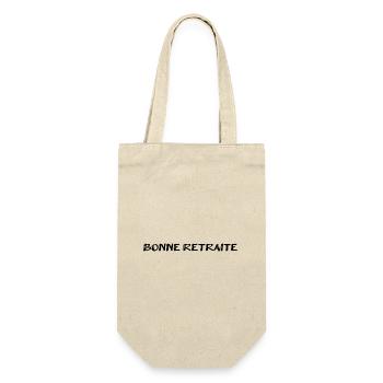 RETRAITE. RETRAITE. RETRAITEE. SENIOR. MAMIE. PAPY - Sac à bouteille - nature - Devant