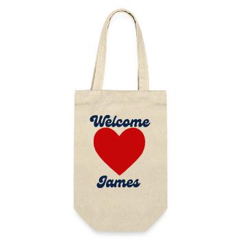 James willkommen - Geschenkbeutel für Flaschen - Natur - Vorne