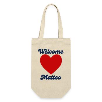 Matteo willkommen - Geschenkbeutel für Flaschen - Natur - Vorne