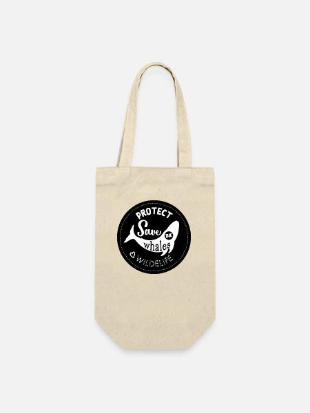 Save the wales, protect wildelife - noir - Sac à bouteille - nature