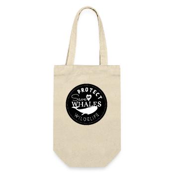 Save the wales, protect wildlife - Noir - Sac à bouteille - nature - Devant