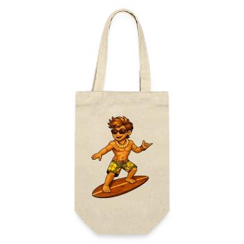 Surfer Hawaii-Stil - Geschenkbeutel für Flaschen - Natur - Vorne