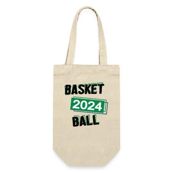Basketball Spieler Team Turnier Mannschaft in 2024 - Geschenkbeutel für Flaschen - Natur - Vorne