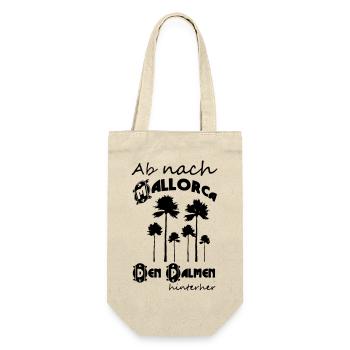 Ab nach Mallorca Urlaub Geschenk - Geschenkbeutel für Flaschen - Natur - Vorne