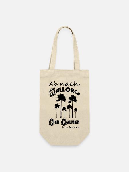 Ab nach Mallorca Urlaub Geschenk - Geschenkbeutel für Flaschen - Natur