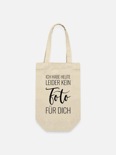 Ich habe heute leider kein Foto für Dich - Geschenkbeutel für Flaschen - Natur