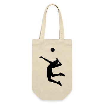 Volleyball - Geschenkbeutel für Flaschen - Natur - Vorne
