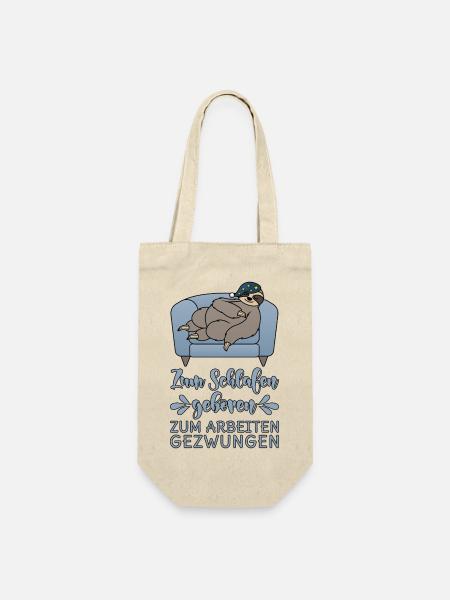 zum-schlafen-geboren - Geschenkbeutel für Flaschen - Natur