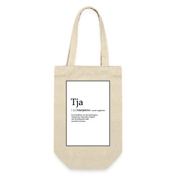 Tja - Geschenkbeutel für Flaschen - Natur - Vorne