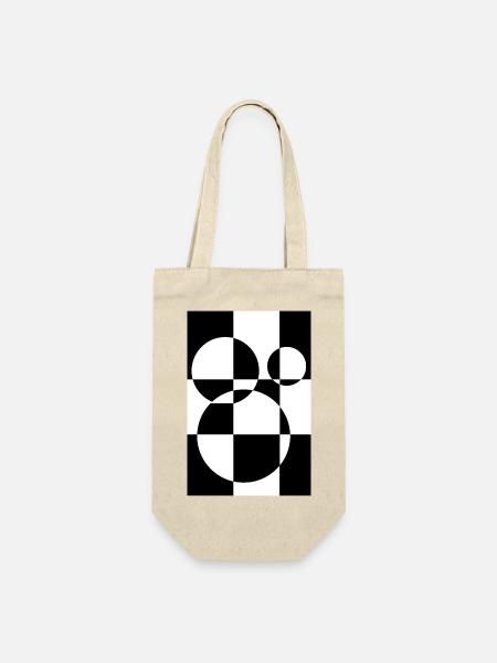 Black and white modern art - Geschenkbeutel für Flaschen - Natur