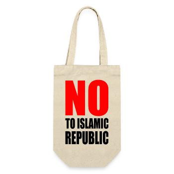 no to islamic republic - Geschenkbeutel für Flaschen - Natur - Vorne