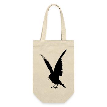 Black bird crow or raven shadow figure - Gift Bag for Bottles - nature - Front
