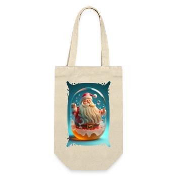 Weihnachtsmann-Gelee - Geschenkbeutel für Flaschen - Natur - Vorne