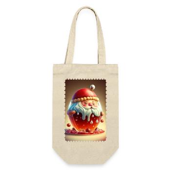 Weihnachtsmann-Gelee - Geschenkbeutel für Flaschen - Natur - Vorne
