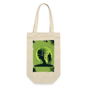 Zombie Illustration Minimaliste Design - Sac à bouteille - nature - Devant