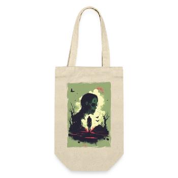 Zombie Illustration Minimalist Design - Gift Bag for Bottles - nature - Front