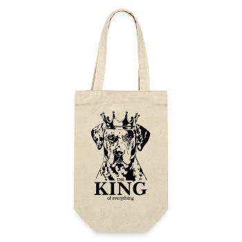 CATAHOULA LEOPARD DOG King Hunde Spruch Wilsigns - Geschenkbeutel für Flaschen - Natur - Vorne