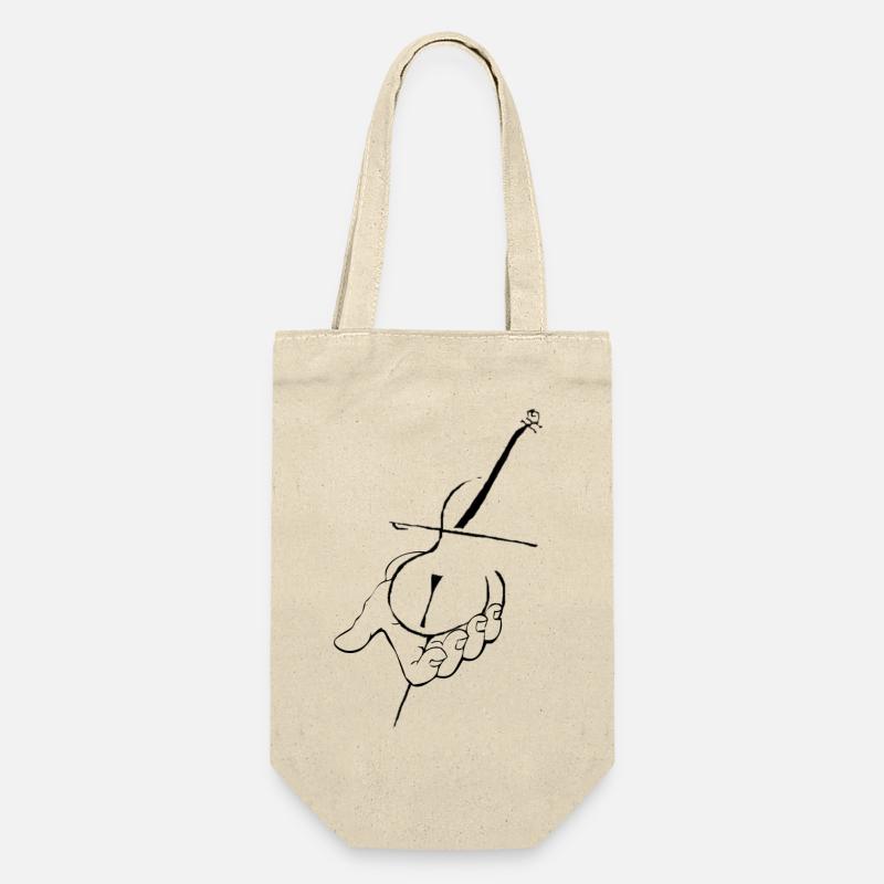 Violoncelle à la main - Sac à bouteille - nature