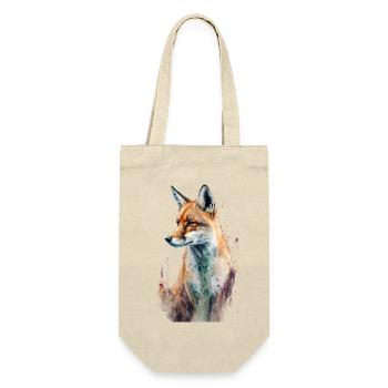 Fox Portrait Watercolors - Gift Bag for Bottles - nature - Front