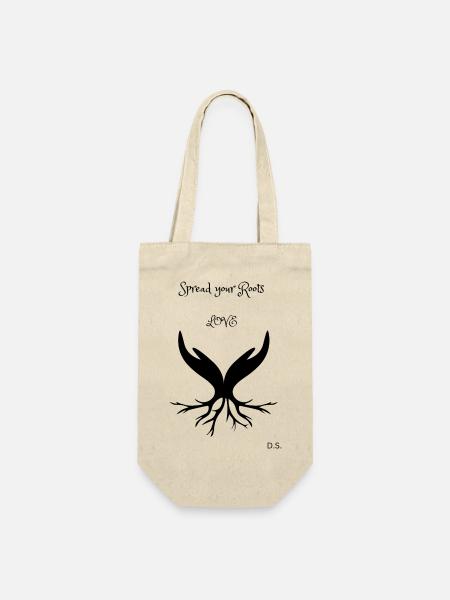 Spread your Roots - Geschenkbeutel für Flaschen - Natur