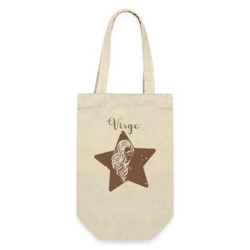 Logo rétro signe astrologique "Vierge" - Sac à bouteille - nature - Devant