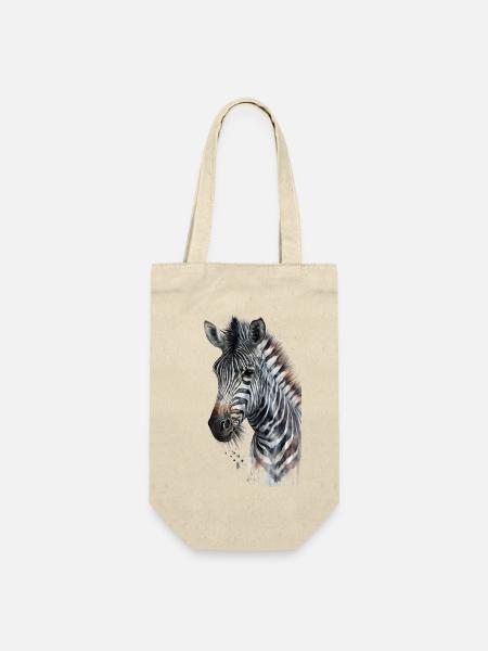 Zebra Aquarell Cool Tier - Geschenkbeutel für Flaschen - Natur
