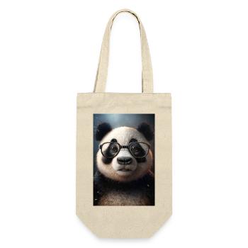 Panda Glasses Lusitg Bookworm Bookworm Smart - Gift Bag for Bottles - nature - Front