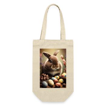 Lapin de Pâques Joyeux Oeufs de Pâques Chocolat Sucré - Sac à bouteille - nature - Devant