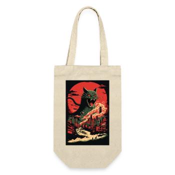 Cat Monster Destroys City Japan Anime Manga - Sac à bouteille - nature - Devant